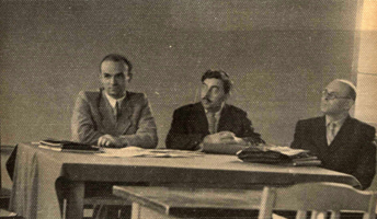 From the left: K.B. Vinogradov; S.A. Mogilevsky; A.I. Molok