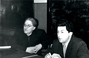 V.N. Belanovsky is Leading the Seminar about the History of Slavic countries, 1959
